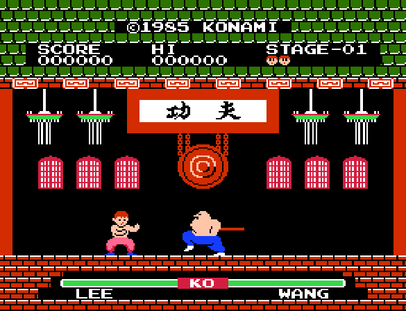 Yie Ar Kung-Fu - NES game screenshot (1985) by Konami